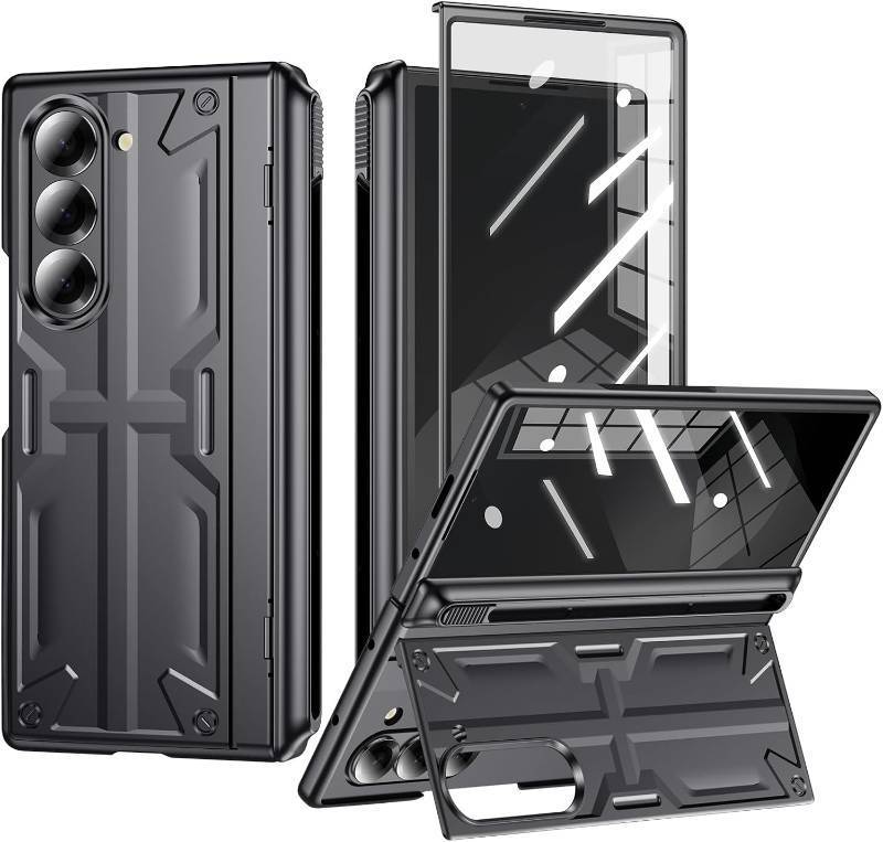 lot 69442 image: $31 for Samsung Z-Fold-6 Pen Case Slim Hinge Stand Case with Screen Protector - Support Wireless Charging - Soft Full Body Protective Phone Cover for Galaxy Z Fold6 Black