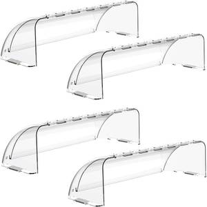 lot 66699 image: 4 Pack Adjustable Air and Heat Deflector for Vents and Ceiling Registers - Extends from 8.5 to 15, Ideal for Home Floors, Sidewalls, and Vent Covers (Magnetic and Adhesive), Transparent