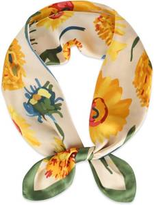 lot 66706 image: 1 EXTREE Fashion Silky Satin Headscarf for Women Girls Exquisite Pattern Lightweight Silk Graceful Scarfs 27.5 x 27.5 inches