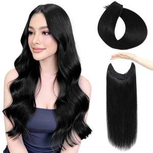lot 66716 image: $33 100% Human Hair Extensions Real Human Hair Hairpieces for Women for Daily Wear