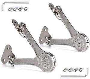 lot 66728 image: Heavy Duty Lid Stay Hinges Folding Lid Support Hinge,Perfect for Cabinet,Closet,Wardrobe or Toybox 110 Degree (Heavy Duty Style 1 Pair)