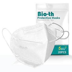 lot 69705 image: 20 Count (Pack of 1) Face Masks Reusable 20 Pack 5Ply Cup Dust Face Mask for Women Men with Nose Wire
