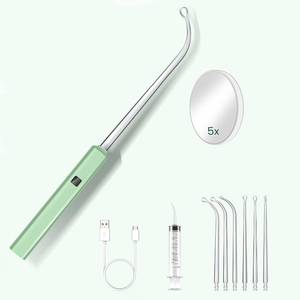 lot 69727 image: Best Tonsil Stone Remover Extended LED Light Guiding Scoop Curved Tonsil Stone Removal Kit Fast Remove Tonsil Stone Water Flosser Oral Irrigator Rinse Tool Syringe Cleaner Breath Hard Stone