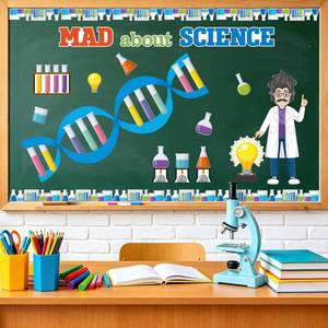 lot 69757 image: BeYumi Science Classroom Bulletin Board - 70Pcs Back to School Lab Decor