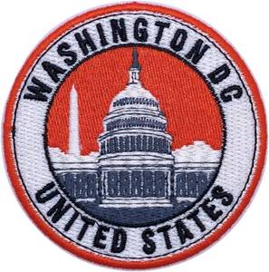 lot 69774 image: 3 H x 3 W Washington DC Patch   3 inches, Cool Capitol Building Travel Patches
