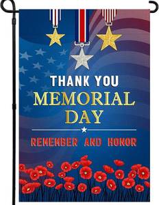 lot 69778 image: garden flag-12�18 Memorial Day Garden Flag 12x18 Inch