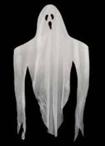 lot 10371 image: Black Duck Brand 7ft Hanging Fabric Ghost Decoration