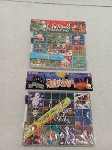 lot 10434 image: Lot of 2 Holiday And Halloween Puzzle Toys