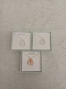 lot 10439 image: APSVO Heart Pendant Necklace, Lot of 3