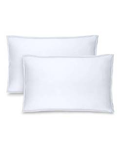 lot 2003 image: Bare Home Ultra-Soft Double Brushed Pillow Sham Set King - White - King Sham