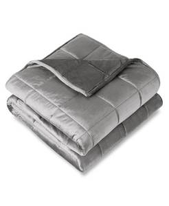 lot 2005 image: Bare Home Weighted Blanket, 10lbs (60 x 40) - Gray - 60 x 40