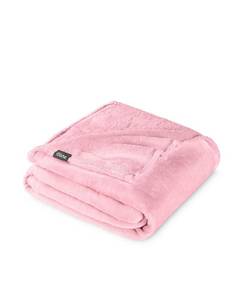 lot 2007 image: Bare Home Fleece Microplush Blanket - Pink - FullQueen