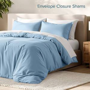 lot 2009 image: Bare Home Double Brushed Duvet Set