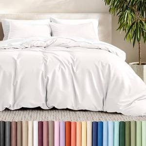 lot 2012 image: Bare Home Duvet Cover Set 1800 Ultra-Soft (TwinTwin XL, Antique White)