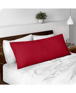 lot 2021 image: Bare Home Ultra-soft Body Pillowcase - Red - Body Pillowcase