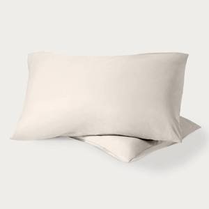 lot 2043 image: Bare Home 100% Organic Cotton King Pillowcase Set - Crisp Percale Weave - Pillowcases 2 Pack - Lightweight & Breathable (King Pillowcase Set of 2, French Beige)