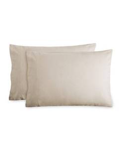 lot 2050 image: Bare Home Cotton Flannel Pillowcase Set 2 Pack Standard Size - TanBeige - Standard Pillowcase