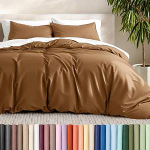 lot 2058 image: Bare Home Duvet Cover Set 1800 Ultra-Soft (King, Caramel)