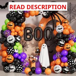 lot 2163 image: Halloween Balloon Garland Arch Kit