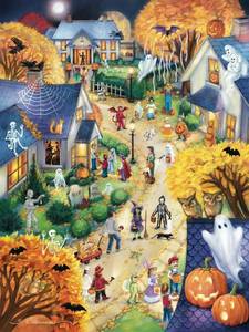lot 2265 image: Vermont Christmas Company Halloween Town Jigsaw Puzzle 550 Piece
