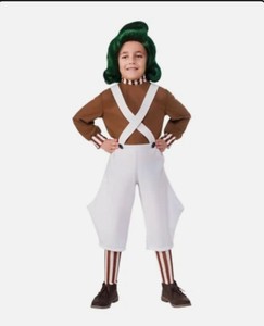 lot 2281 image: Willy Wonka & The Chocolate Factory Oompa Loompa Classic Costume Unisex Kids 7-8 Years