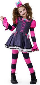 lot 2282 image: Spooktacular Creations Halloween Creepy Scary Doll Costume for Girls, Halloween Costume for Kids, Girls Spooky Doll Outfit Large 10-12