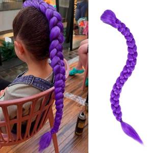 lot 2317 image: Purple Braids Ponytail 26 Inch Long purple Hair Extensions for Braids
