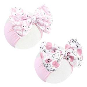 lot 2329 image: YanJie 6 2PCS Halloween Baby Headbands Ghost Hair Bow Baby Pink White Bows Newborn Bows Infant Halloween Hair Accessorie
