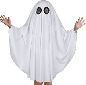 lot 2383 image: HOMELEX Kids Ghost Costume, White Gown with Mesh Eye Openings