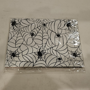 lot 2440 image: JarThenaAMCS 12 Sheets Halloween Wrapping Paper -Not Roll- Spider Web Gift Wrap Paper Orange White Black Folded Flat DIY Art Craft Paper for Party Packaging, 19.7 x 27.6 Inch