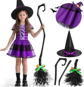 lot 2463 image: PEADUCK Kids Witch Costume for Girls, Halloween Costumes Dress Up Role Play Set Medium