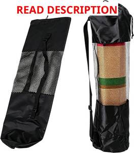 lot 2464 image: Yoga Mat Bag Portable Drawstring Sling Mesh Storage Bag Fits Mats up to 24