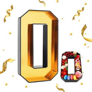 lot 2499 image: 14.2 Cardboard Number Trays for Charcuterie,Fillable Paper Mache Box for Candy Cupcake, Food Container Serving Trays Party Supplies for Graduation Birthday Anniversary Baby Shower