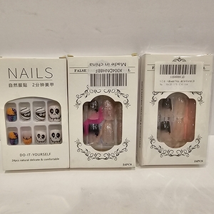 lot 2551 image: Lot of 3, Halloween Press on Nails Fake Nails