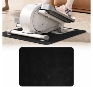 lot 2563 image: Under Desk Ellipse Anti-Slip Silicone Mat, 23.62x21.65in Ellipse Leg Exerciser Machine Non-Slip Workout Mat for Under Desk Ellipticals Treadmill Hard Floor Protector Mat for Exercise Equipment(Black)