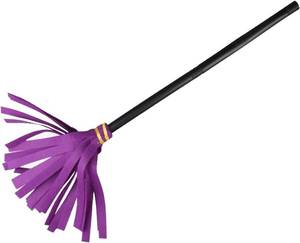 lot 2597 image: Halloween Witch Broomstick - Purple Plastic Witches Broom Cosplay Prop