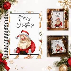 lot 2608 image: Christmas Gift Card Book, Spiral Bound DIY Holiday Gift Card Holder, 5x7 Holiday Gift Booklet,10 Themed Pages  Add Cards, Cashs  Write-In Notes  Festive Christmas Holiday Designs Christmas G