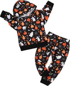 lot 2657 image: Toddler Boy Clothes 3T Boys Christmas Halloween Outfits HoodiesPants Toddlers Sweatsuits