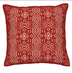lot 2708 image: Hampton Bay 20 in. x 20 in. Woven Outdoor Patio Throw Pillow in Patterned Stripe Retail $30