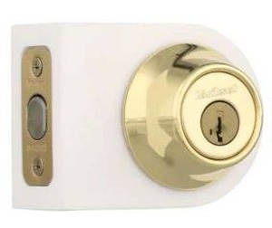 lot 10458 image: Kwikset 660 Deadbolt Bright Brass Model 5064905, 2 Pack
