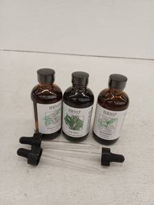 lot 10480 image: HBNO Pure Essential Oil Set- Peppermint, Tea Tree, Spearmint