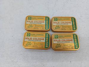 lot 10490 image: Duke Cannon Solid Cologne Balm Oak Barrel Bourbon 4-Pack