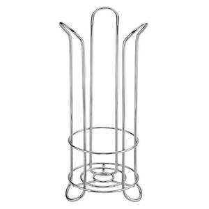 lot 10520 image: iDesign Classico Metal Toilet Tissue Roll Organizer Chrome