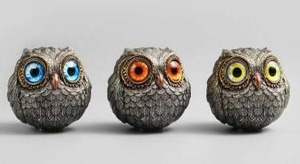 lot 10524 image: Wise Watcher Lucky Owl Figurine, Set of 3