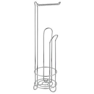 lot 10563 image: iDesign Classico Free Standing Toilet Paper Holder, Chrome