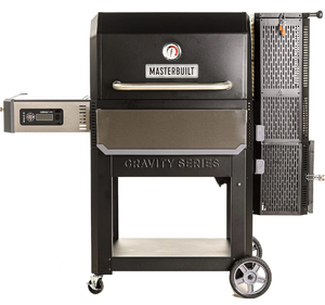 lot 3 image: Masterbuilt Gravity Series 1050 Smoker Grill - Digital Charcoal Combo Grill with Free App, 1,050 Cooking Square Inches in Black, Model MB20041220 - Retail $999