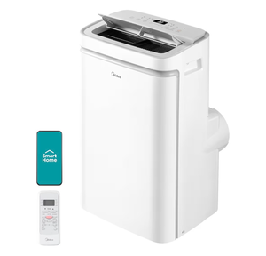 lot 8 image: Midea 14,000 BTU ASHRAE Portable Air Conditioner, Cools up to 450 Sq. Ft.10,000 BTU SACC Portable AC, Smart APP & Remote Control, Amazon Alexa & Google Assistant, with Dehumidifier & Fan mode - Retail $419