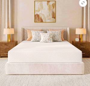 lot 40 image: EGOHOME Ego Snoova Queen Mattress, 14 inch Cooling Gel Memory Foam Mattress in a Box, Medium - Retail $520