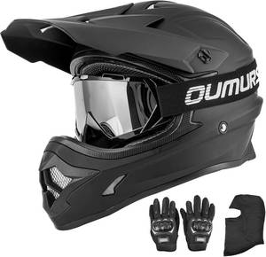 $90 OUMURS Adult ATV Dirt Bike Helmet with Goggles, Mask, Visor, Medium