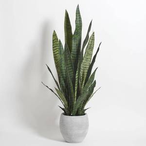lot 4007 image: $230 CG Hunter, Faux Snake Plant, 40 in, Grey, Home Decor